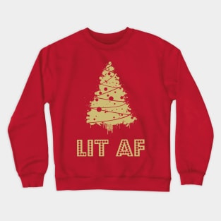 Lit AF (gold) Crewneck Sweatshirt